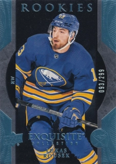 2023-24 UD Ice - Lukáš Rousek - Exquisite Collection Rookies - Platinum Blue /299 #R39