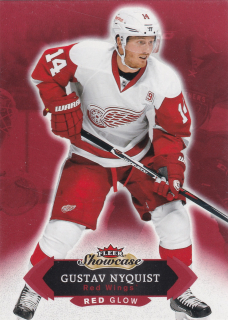 2016-17 UD Fleer Showcase - Gustav Nyquist - Red Glow #86