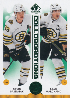 2023-24 UD SP Authentic - David Pastrňák, Brad Marchand - Collaborations Green #C-2