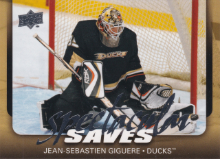 2008-09 UD Series 2 - Jean-Sebastien Giguere - Spectacular Saves #SAVE4