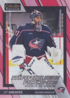 2023-24 UD O-Pee-Chee Platinum - Jet Greaves - Marquee Rookie Red Prism /199 #237