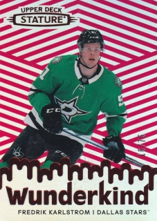 2022-23 UD Stature - Fredrik Karlstrom - Wunderkind Red /75 #W-33