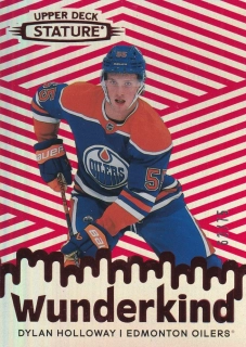 2022-23 UD Stature - Dylan Holloway - Wunderkind Red /75 #W-13