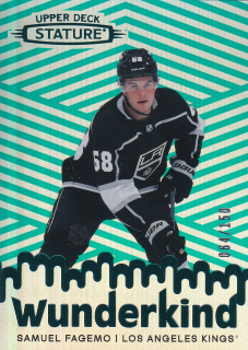 2022-23 UD Stature - Samuel Fagemo - Wunderkind Green /150 #W-34