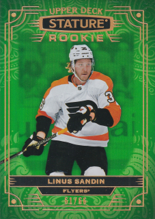2022-23 UD Stature - Linus Sandin - Rookie Photo Variant Green /66 #151