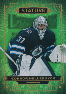 2022-23 UD Stature - Connor Hellebuyck - Green /99 #53
