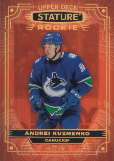 2022-23 UD Stature - Andrei Kuzmenko - Rookie Orange /45 #186