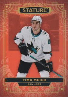 2022-23 UD Stature - Timo Meier - Orange Photo Variant /25 #52