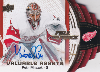 2015-16 UD Full Force - Petr Mrázek - Valuable Assets Autographs #V-PM