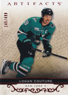 2021-22 UD Artifacts - Logan Couture - Ruby /499 #78
