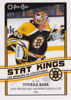 2010-11 UD O-Pee-Chee - Tuukka Rask - Stat Kings #SK-18