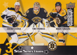 2009-10 UD Collector's Choice - Zdeno Chára, Tim Thomas, Marc Savard - 3 Star Selection #203