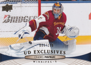 2011-12 UD Series 1 - Ondřej Pavelec - UD Exclusives /100 #6