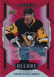 2020-21 UD Allure - Pierre-Olivier Joseph - Rookie Red Rainbow Auto #129