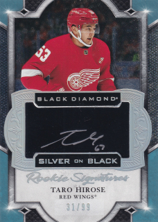 2019-20 UD Black Diamond - Taro Hirose - Silver on Black Rookie Signatures - Spectrum /99 #SBRS-DF