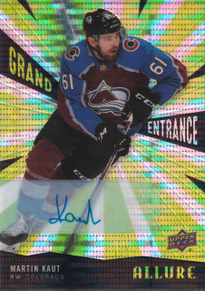 2020-21 UD Allure - Martin Kaut - Grand Entrance Green Autographs #GE-4