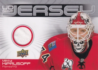 2010-11 UD Series 1 - Miikka Kiprusoff - UD Game Jersey #GJ-MK