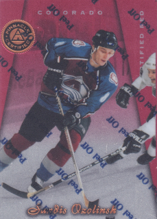 1997-98 Pinnacle Certified - Sandis Ozolinsh - Certified Red #89