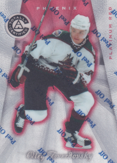 1997-98 Pinnacle Totally Certified - Oleg Tverdovsky - Platinum Red /6199 #103