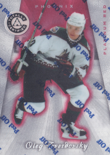 1997-98 Pinnacle Totally Certified - Oleg Tverdovsky - Platinum Red PROMO /3999 #103