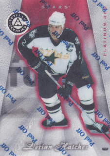 1997-98 Pinnacle Totally Certified - Derian Hatcher - Platinum Red /6199 #54