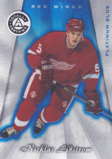 1997-98 Pinnacle Totally Certified - Nicklas Lidstrom - Platinum Blue /3099 #75
