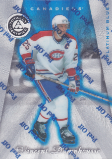 1997-98 Pinnacle Totally Certified - Vincent Damhousse - Platinum Blue /3099 #72