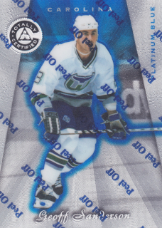 1997-98 Pinnacle Totally Certified - Geoff Sanderson - Platinum Blue /3099 #125