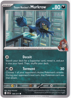Team Rocket's Murkrow #126