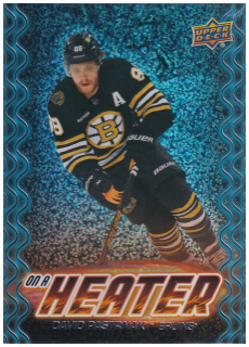 2024-25 UD Series 2 - David Pastrňák - On A Heater Speckled #OH-10