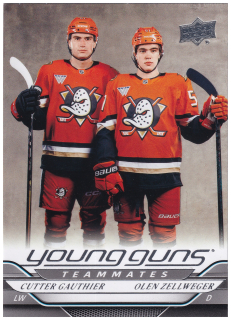 2024-25 UD Series 2 - Cutter Gauthier, Olen Zellweger - Young Guns Teammates #498