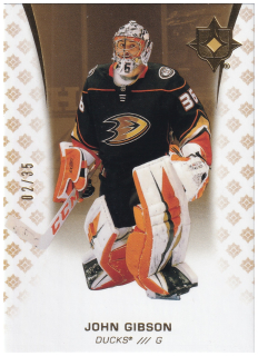 2020-21 UD Ultimate Collection - John Gibson - Gold /35 #56