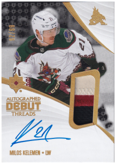 2023-24 UD Ultimate Collection - Miloš Kelemen - Autographed Debut Threads /99 #ADT-KM