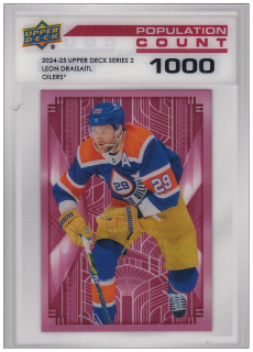 2024-25 UD Series 2 - Leon Draisaitl - Population Count 1000 #PC-45
