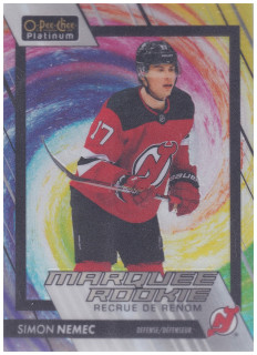 2023-24 UD O-Pee-Chee Platinum - Šimon Nemec - Marquee Rookie Rainbow Color Wheel #261