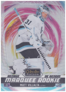 2024-25 UD O-Pee-Chee Platinum - Matt Villalta - Marquee Rookie Rainbow Color Wheel #214