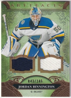 2020-21 UD Artifacts - Jordan Binnington - Material Gold /145 #142
