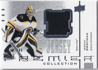 2021-22 UD Premier - Jeremy Swayman - 20th Anniversary Jersey /300 #AJ-JS