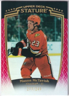 2024-25 UD Stature - Mason McTavish - Red /249 #5