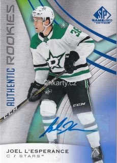 2019-20 UD SP Game Used - Joel L'Esperance - Authentic Rookies