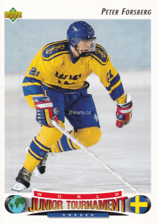 1992-93 UD Series - Peter Forsberg - World Junior Tournament