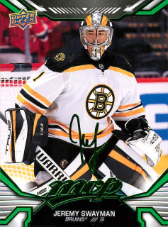 2022-23 UD MVP - Jeremy Swayman - Green Script #67
