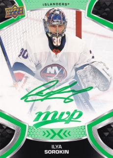 2021-22 UD MVP - Ilya Sorokin - Green Script