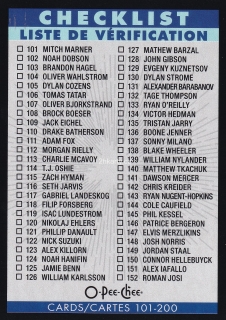 2022-23 UD O-Pee-Chee - Checklist 101-200 - Black Border Retro /100