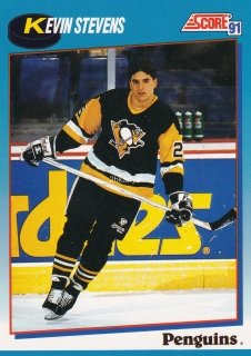 1991-92 Score - Kevin Stevens (French)