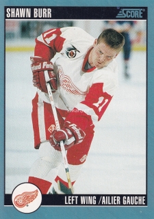 1992-93 Score - Shawn Burr (French)