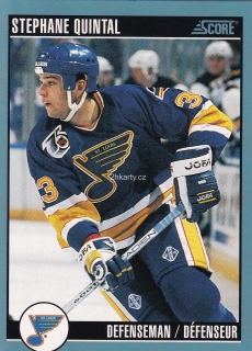 1992-93 Score - Stephane Quintal (French)
