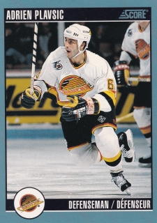 1992-93 Score - Adrien Plavsic (French)